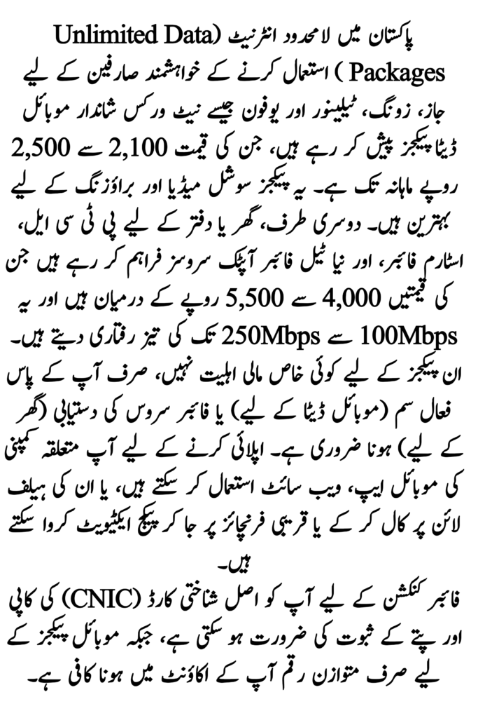 Best Unlimited Data Package